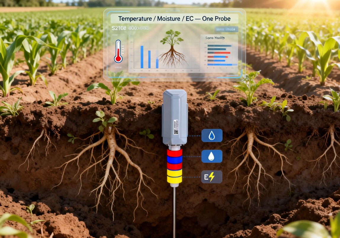 Triple-Parameter Soil Health Monitoring