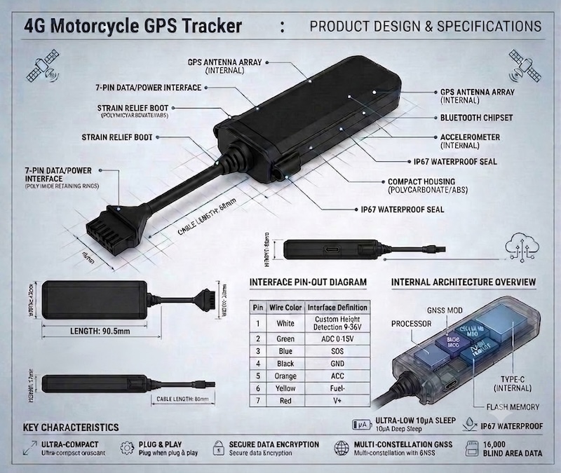 4G Motorcycle GPS Tracker KM-TB22